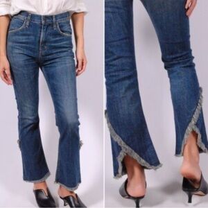 Citizen of Humanity Drew Fray High Rise Crop Flare 25